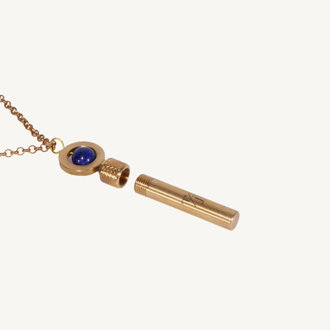 Gallery image for TAAKO Amethyst Bead Secret Pendant Necklace