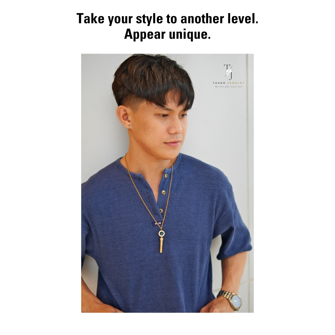 Gallery image for TAAKO Hawk Eye Bead Secret Pendant Necklace