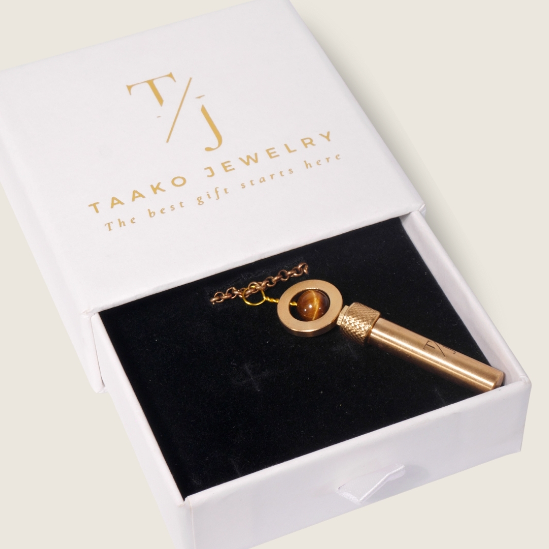 Gallery image for TAAKO Tiger Eyes Bead Secret Pendant Necklace